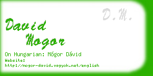 david mogor business card